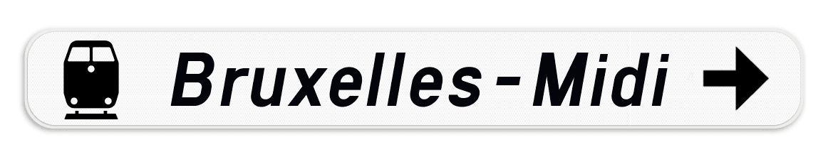 Panneau SB250 F34a - Signal de direction à proximité des équipements et établissements publics ou d'intérêt général (droite) + pictogramme