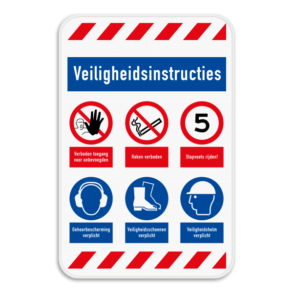 Veiligheidsbord | 6 symbolen + banners