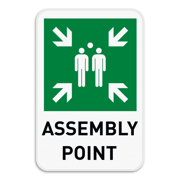 Verzamelplaats bord Engelse tekst | Assembly Point