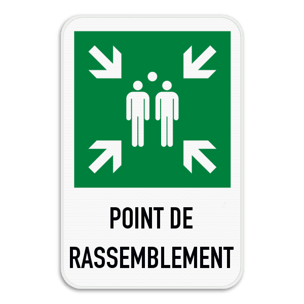 Verzamelplaats bord Franse tekst | POINT DE RASSEMBLEMENT