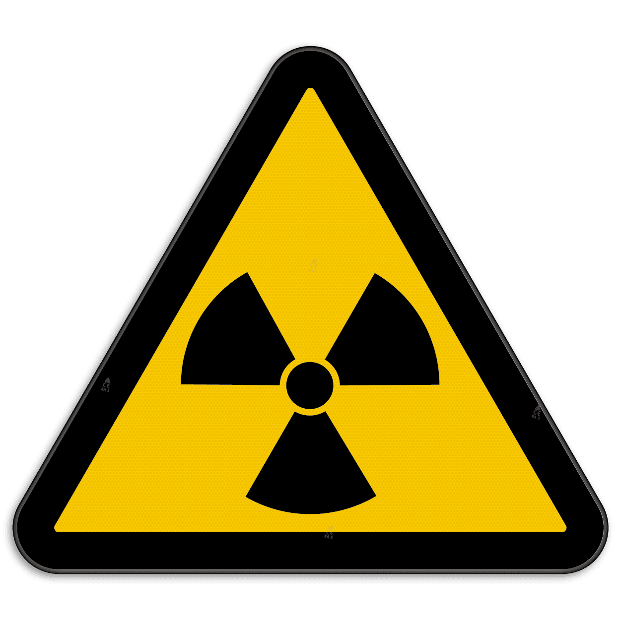 Panneau d'avertissement W003 - Matières radioactives ou radiations ionisantes