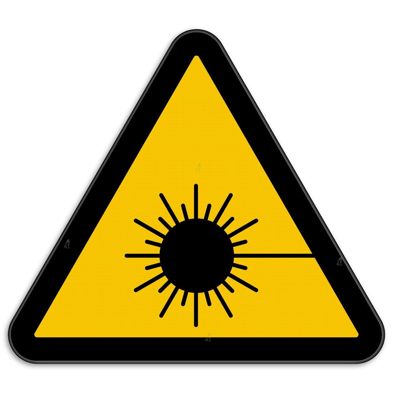Waarschuwingsbord W004 - Gevaar voor laserstraal