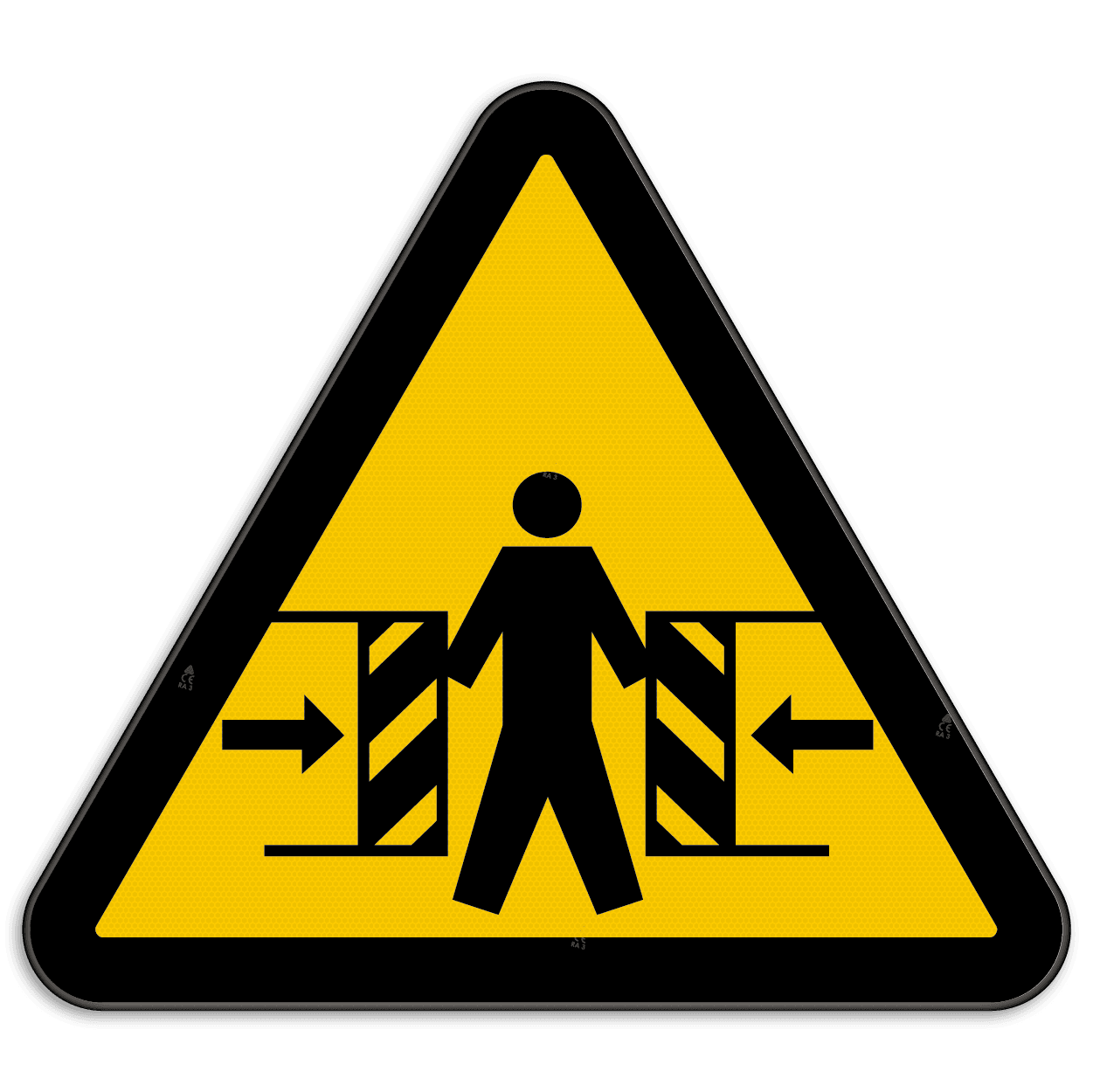 Waarschuwingsbord W019 - Gevaar voor beknelling