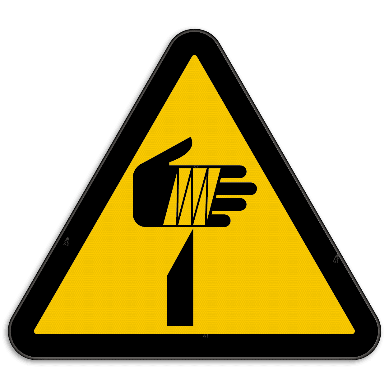 Waarschuwingsbord W022 - Gevaar voor snijden