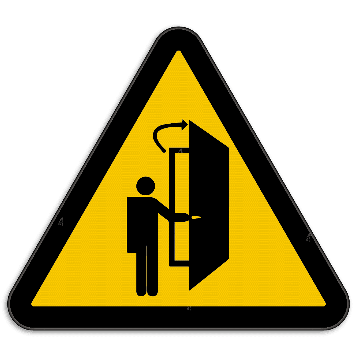 Waarschuwingsbord Waarschuwingsbord pas op openslaande deur