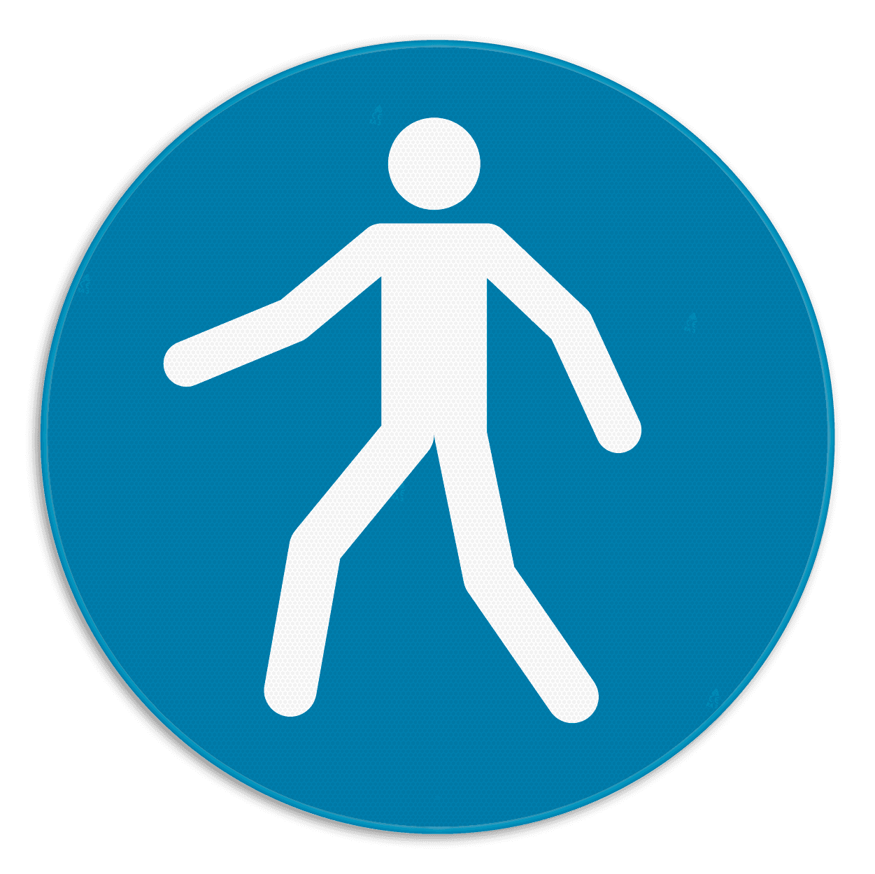 Veiligheidsbord - Verplicht looppad of oversteekplaats voor voetgangers - M024