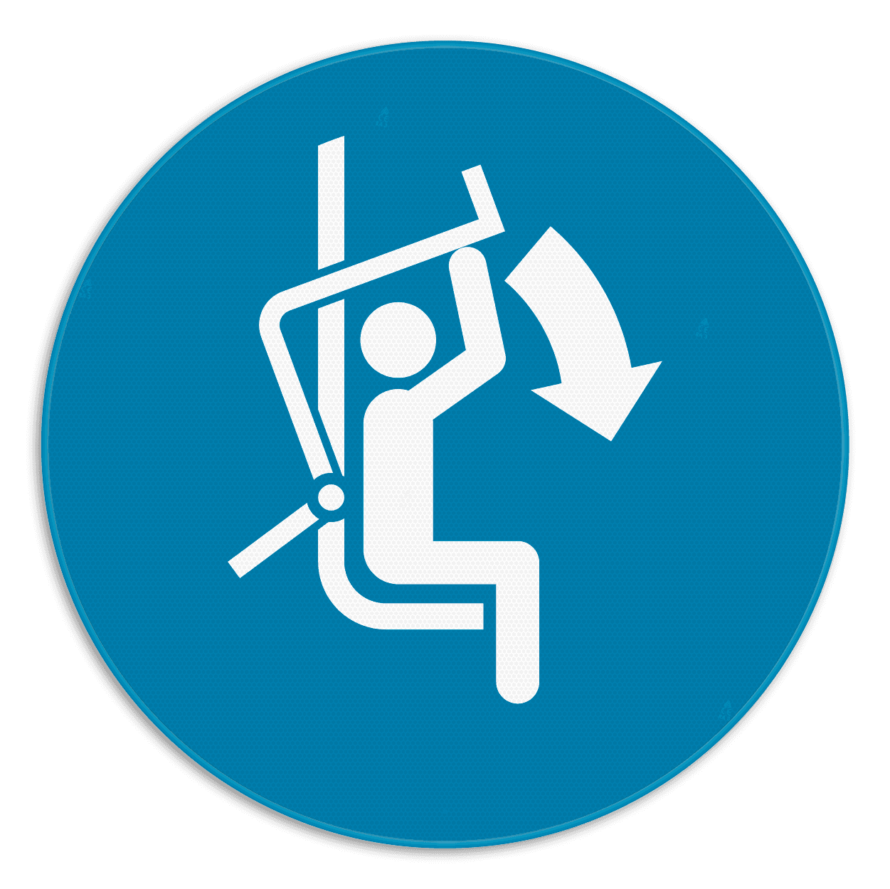 Veiligheidsbord - Sluit de veiligheidsbeugel - M033