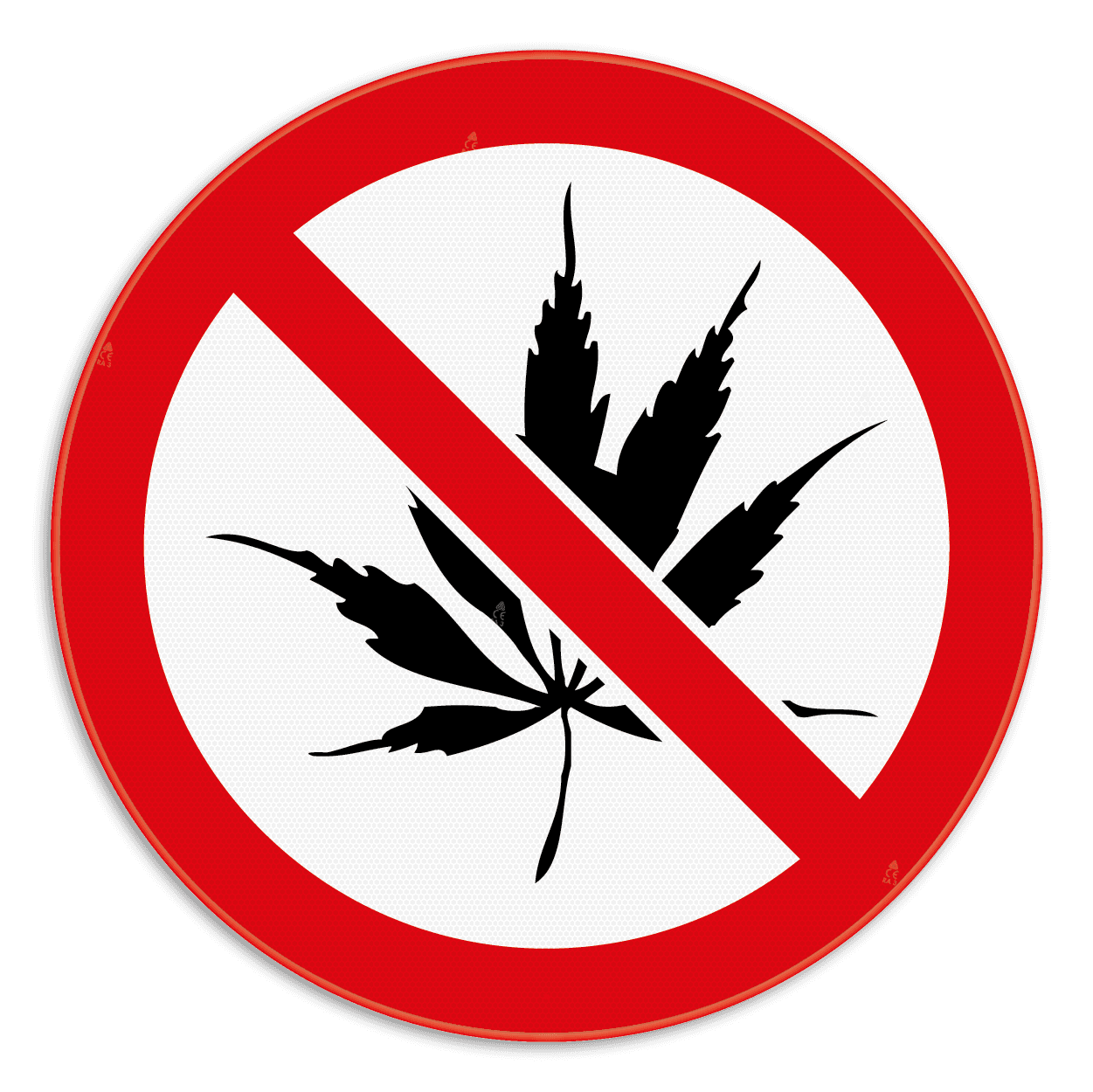 Panneau d'interdiction - Drogues interdites