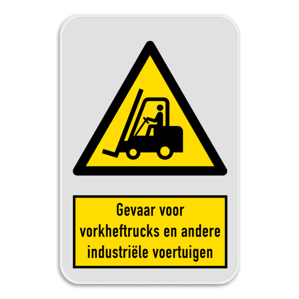 Waarschuwingsbord met 1 pictogram