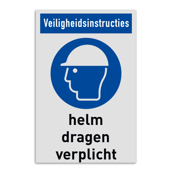 Veiligheidsbord M014 helm dragen verplicht