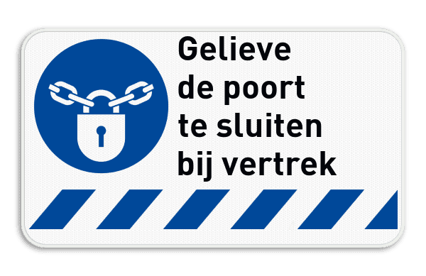 Veiligheidsbord - M028 - Vergrendeling verplicht