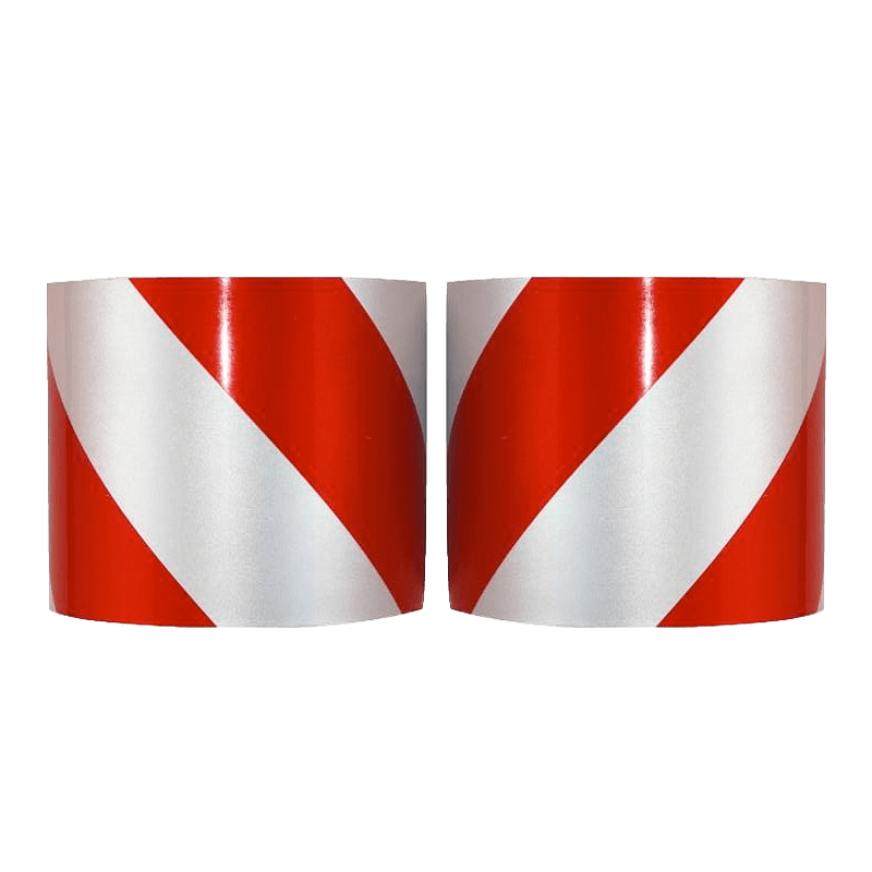 Markeringstape reflecterend klasse 1 - rol 22,85 meter - 100mm - links/rechts