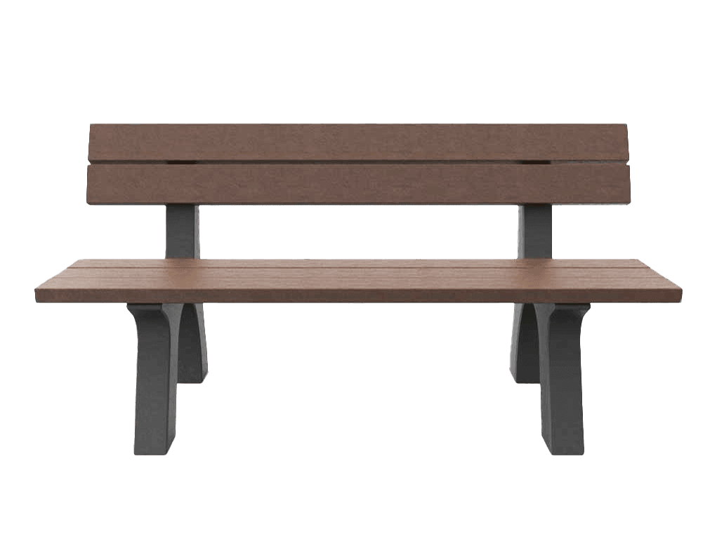 Banc public avec dossier - Bicolore - Modèle Porto