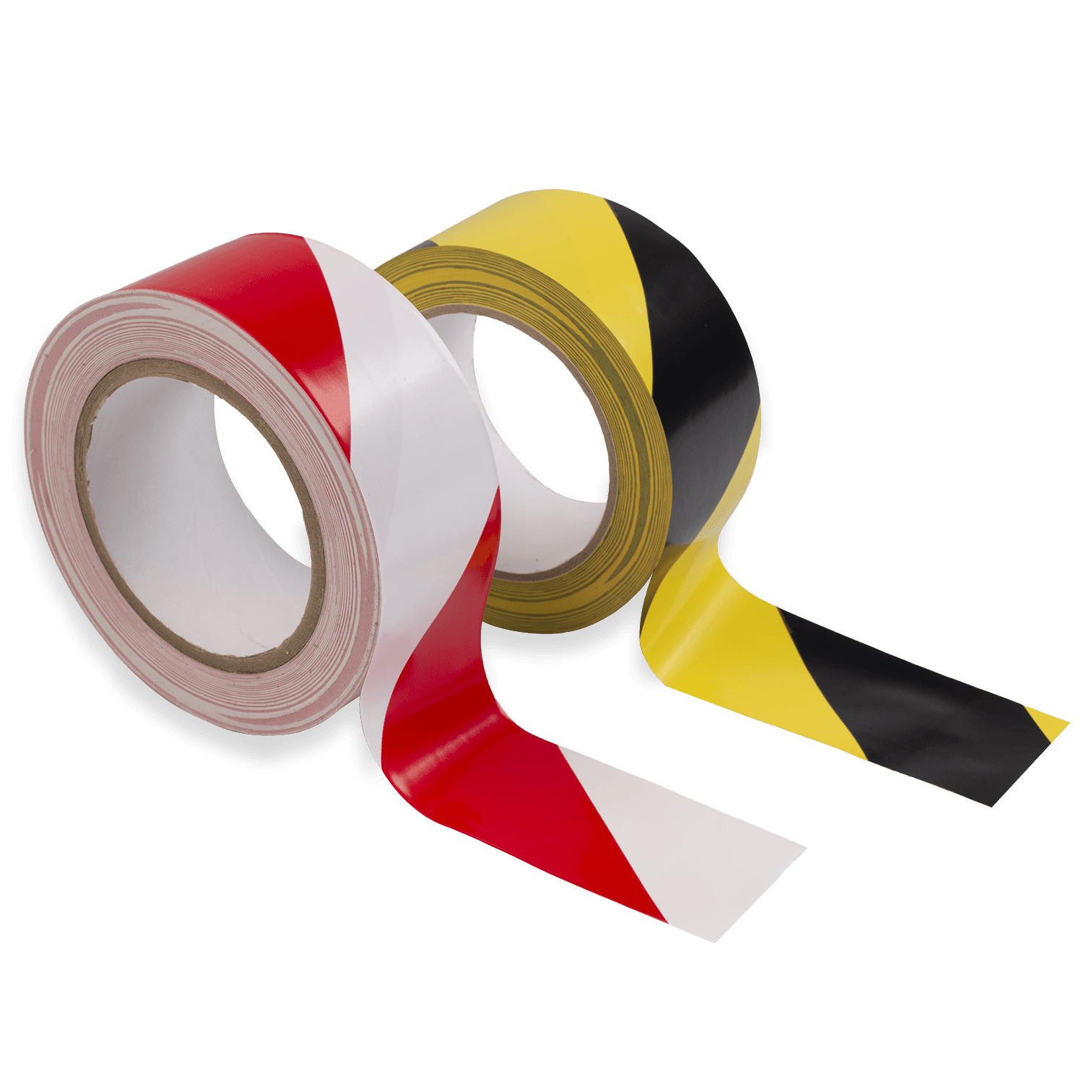 Ruban de signalisation au sol bicolore – Vinyle intérieur 50 mm x 33 m