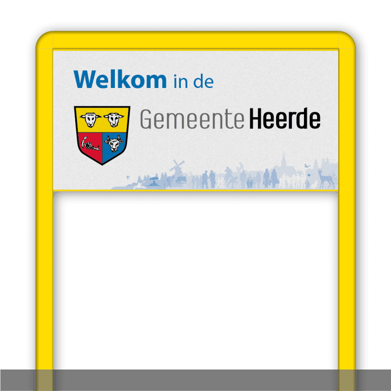 Gemeentegrensportaal met bord 800x400 of 1180x600mm