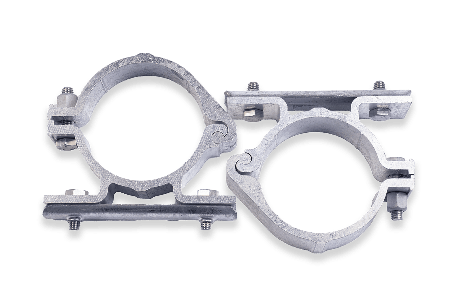 Rohrschellen 76mm set - Alform Verkehrsschild Halterung