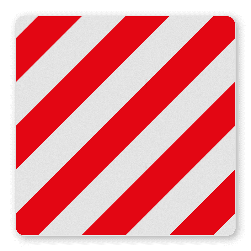 Overhangende last reflecterend - officiële uitvoering 500x500mm