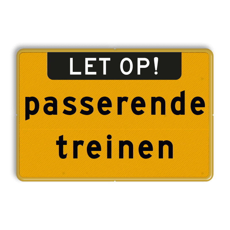 Passerende treinen - 600x400mm - Reflecterend