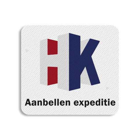Vlak logobord 119x109mm eventueel met gaten
