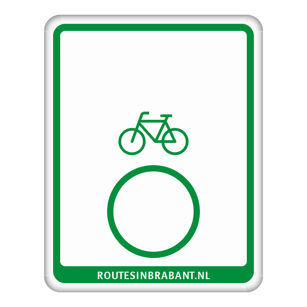 Fietsroutebord DOR 300x380mm - VisitBrabant - type B