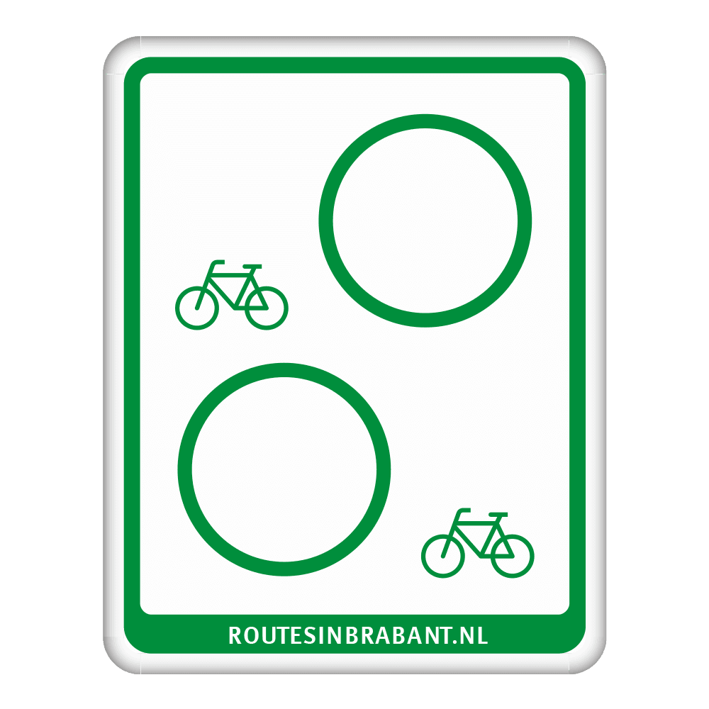Fietsroutebord DOR 300x380mm - VisitBrabant - type K
