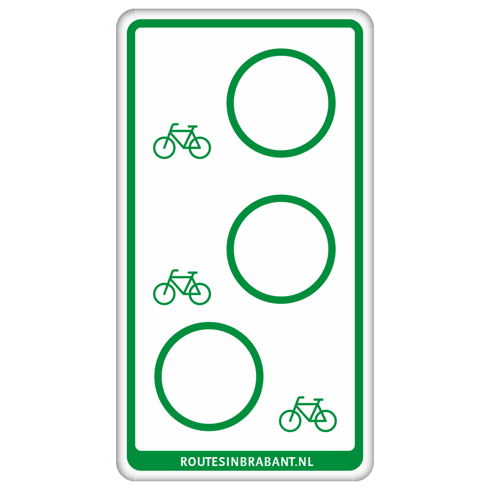 Fietsroutebord DOR 300x550mm - VisitBrabant - type B