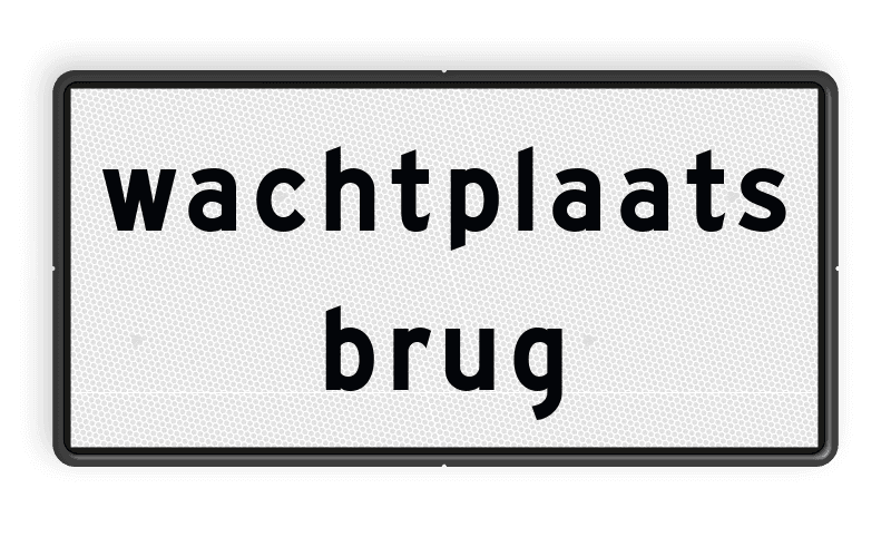 Scheepvaartbord BPR F.3 - 2 regelige aanvullende aanduiding