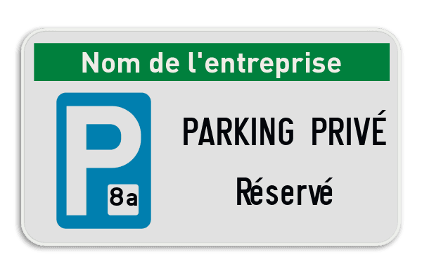 Panneau de parking privé en aluminium réfléchissant