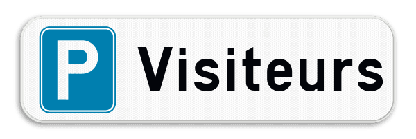 Panneau de stationnement – Réservé aux visiteurs