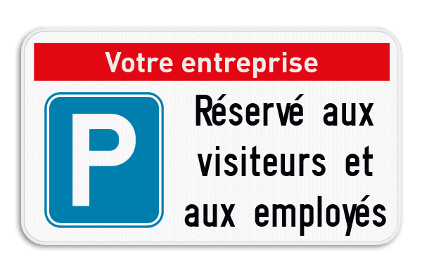 Panneau de stationnement 4:2 personnalisé – Réservé aux visiteurs