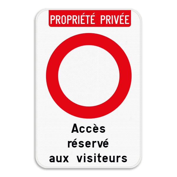 Panneau combiné - Interdiction d'accès - Texte personnalisé