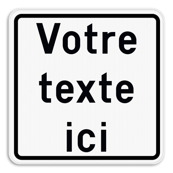 Panneau de texte 1:1 Carré Personnalisable