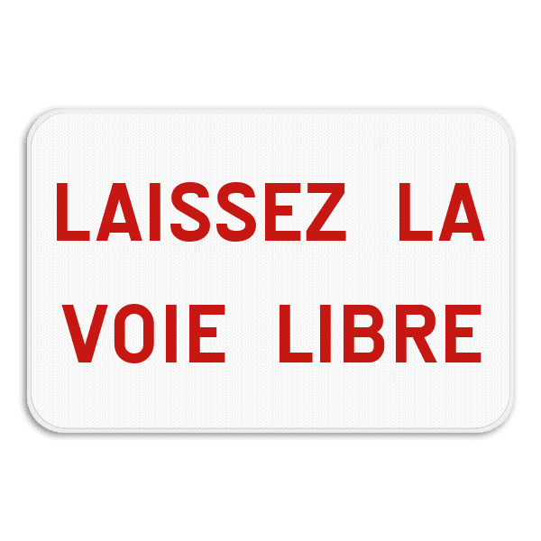 Panneau de Texte Personnalisable - Orientation Paysage Rouge/Blanc
