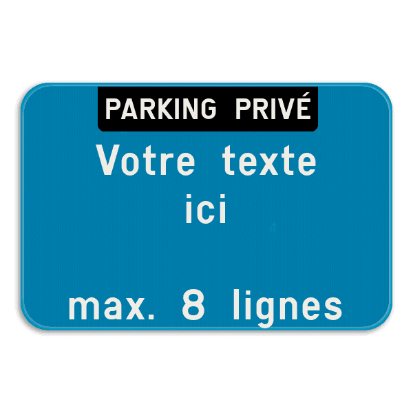Panneau de Texte Personnalisable - Paysage Bleu