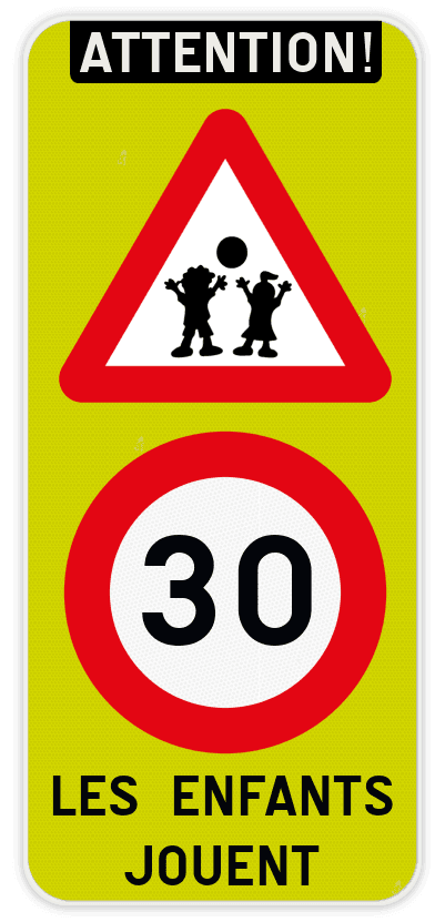 Panneau de signalisation 4:9 - Attention ! Les enfants jouent