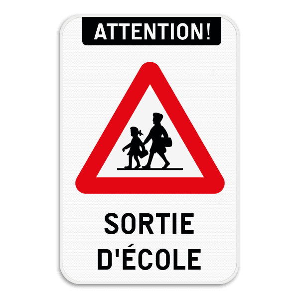 Panneau de signalisation - A23 - Sortie d'école