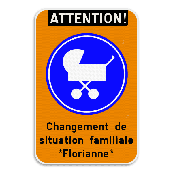 Panneau de Signalisation Naissance Personnalisable