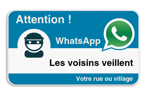 Panneau WhatsApp - Texte personnalisé - Bleu