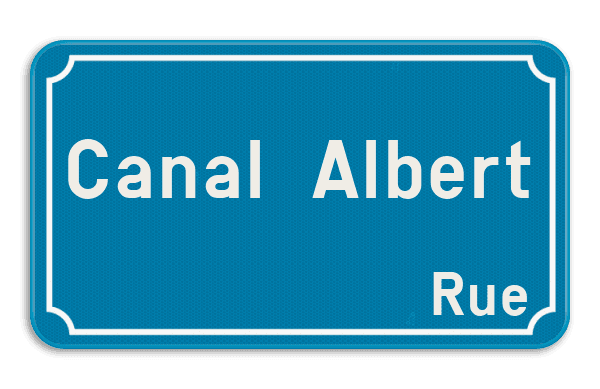 Plaque de rue belge 400x200mm personnalisée – Nom de rue au choix
