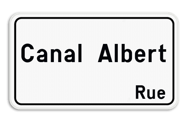 Plaque de rue 400x200mm personnalisable – Style classique belge