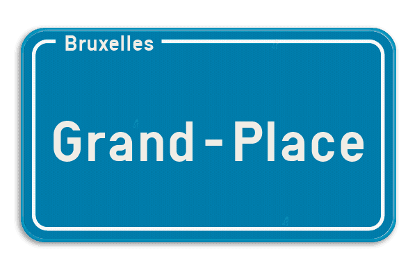 Plaque de rue Bruxelles personnalisée – Nom au choix