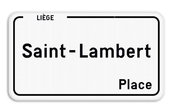 Plaque de rue Liège personnalisée – Nom de rue au choix