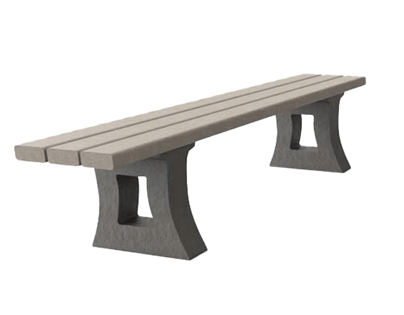 Banc public sans dossier- Bicolore - Modèle Bonn