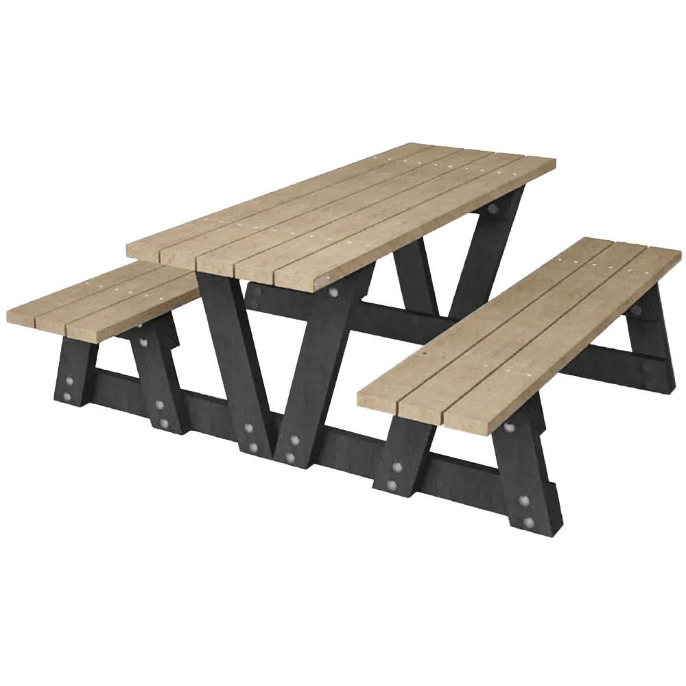 Table de pique-nique sans dossier - Bicolore - Modèle Lyon