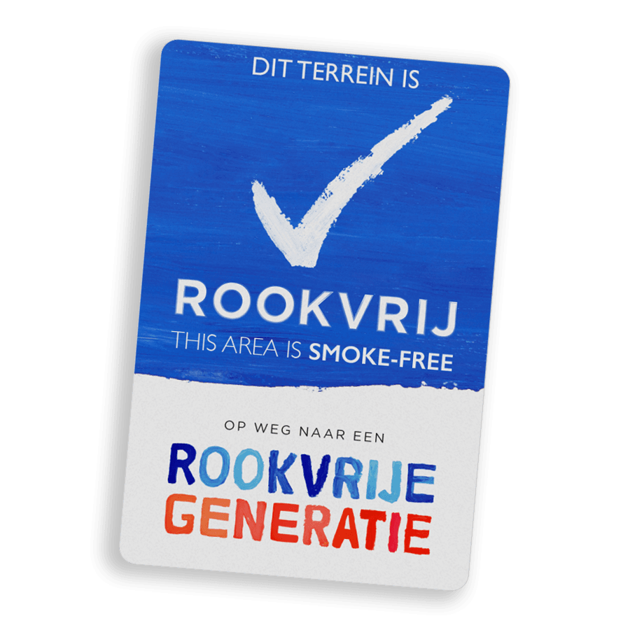 Sticker reflecterend - Rookvrije Generatie - THIS AREA IS SMOKE-FREE