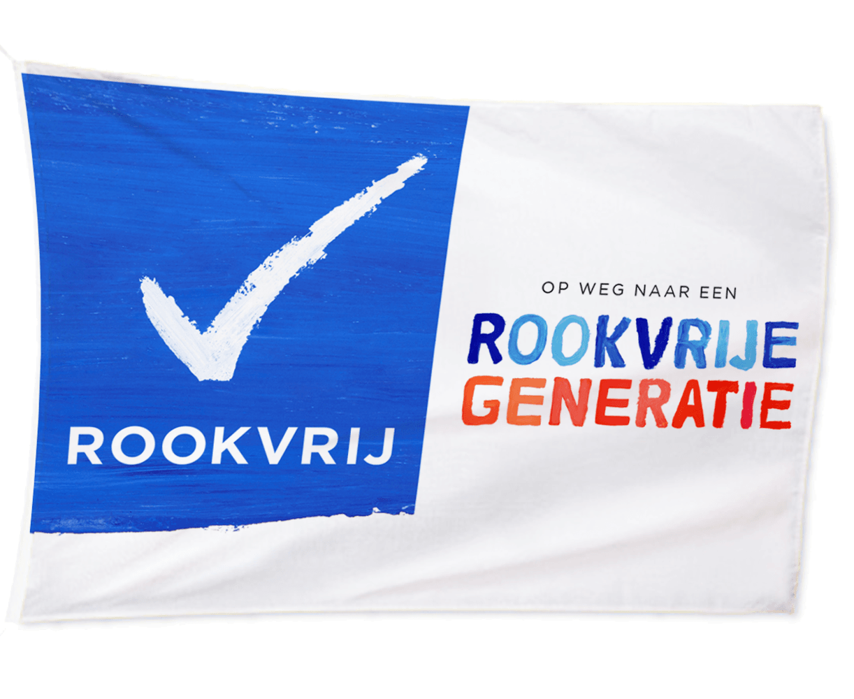 Gevel-/mastvlag + logo - Rookvrije Generatie