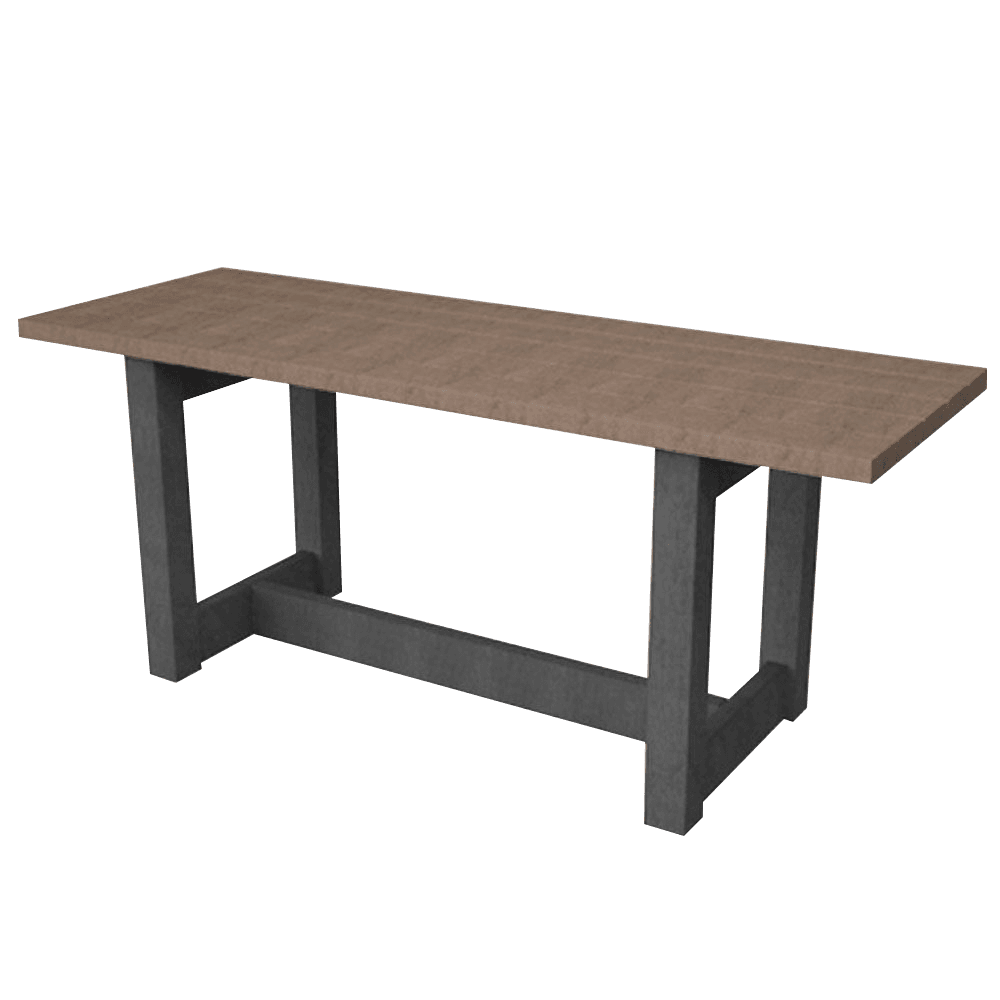 Table d'extérieur en plastique recyclé - type London - Bicolor