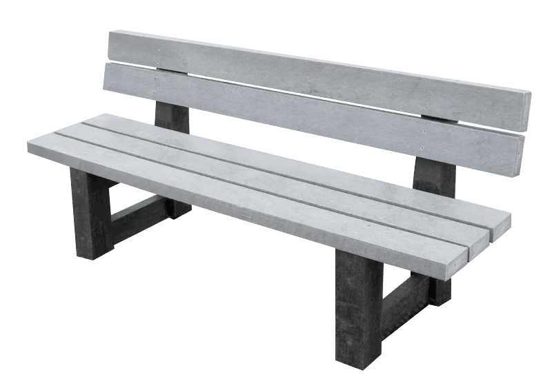 Parkbank - met rugleuning - Type London - Tweekleurig