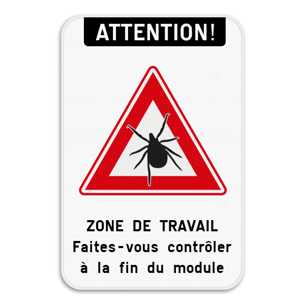 Panneau d'information - Zone de travail