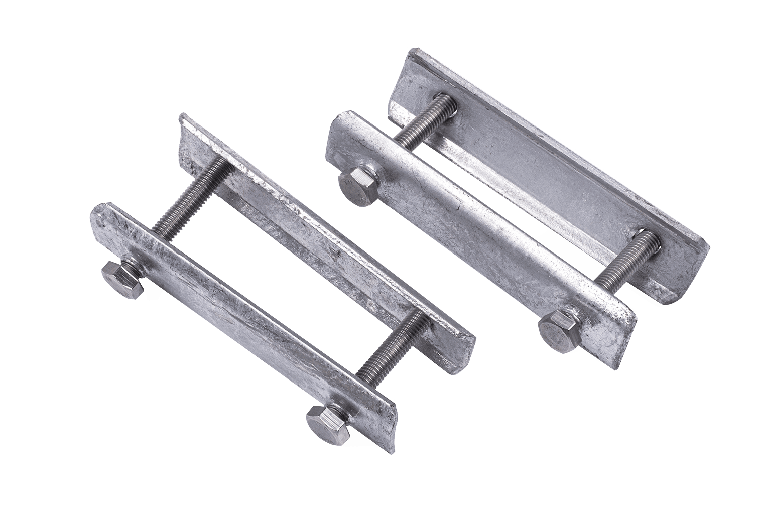 Jeu de supports pour clôtures en acier (jeu de 2 pièces)